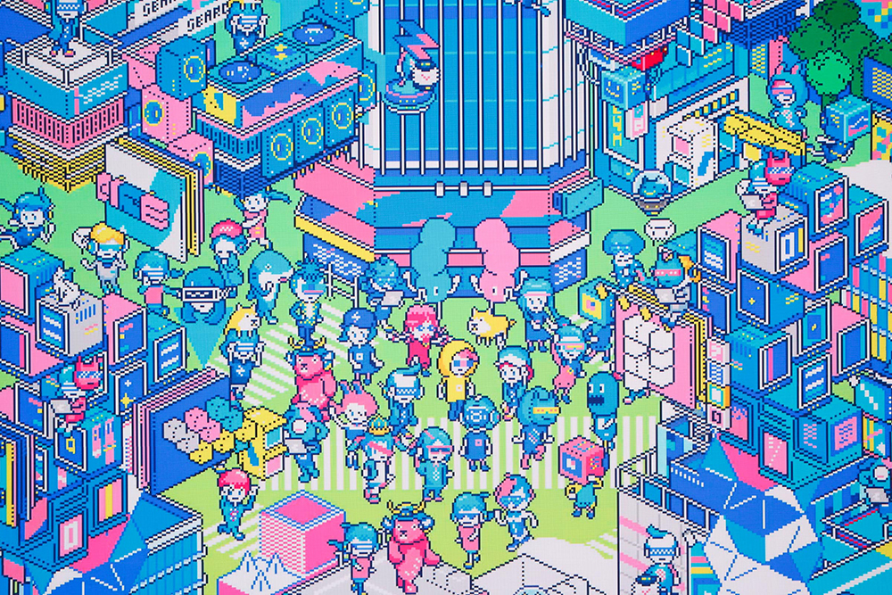 BAN8KU スペシャルインタビュー Part1 24m×2.7mのピクセルアートの”渋谷”。BAN8KUが描く「リアルとバーチャルの合間」に迫る